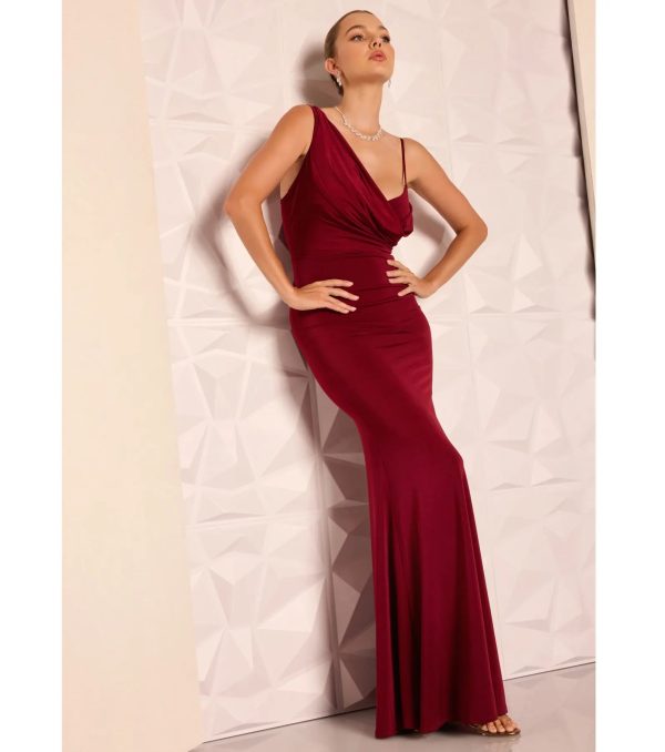 Margot One-Shoulder Cowl Neck Mermaid Dress - Image 6