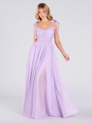 Ellery Glitter Tulle A-Line Formal Dress