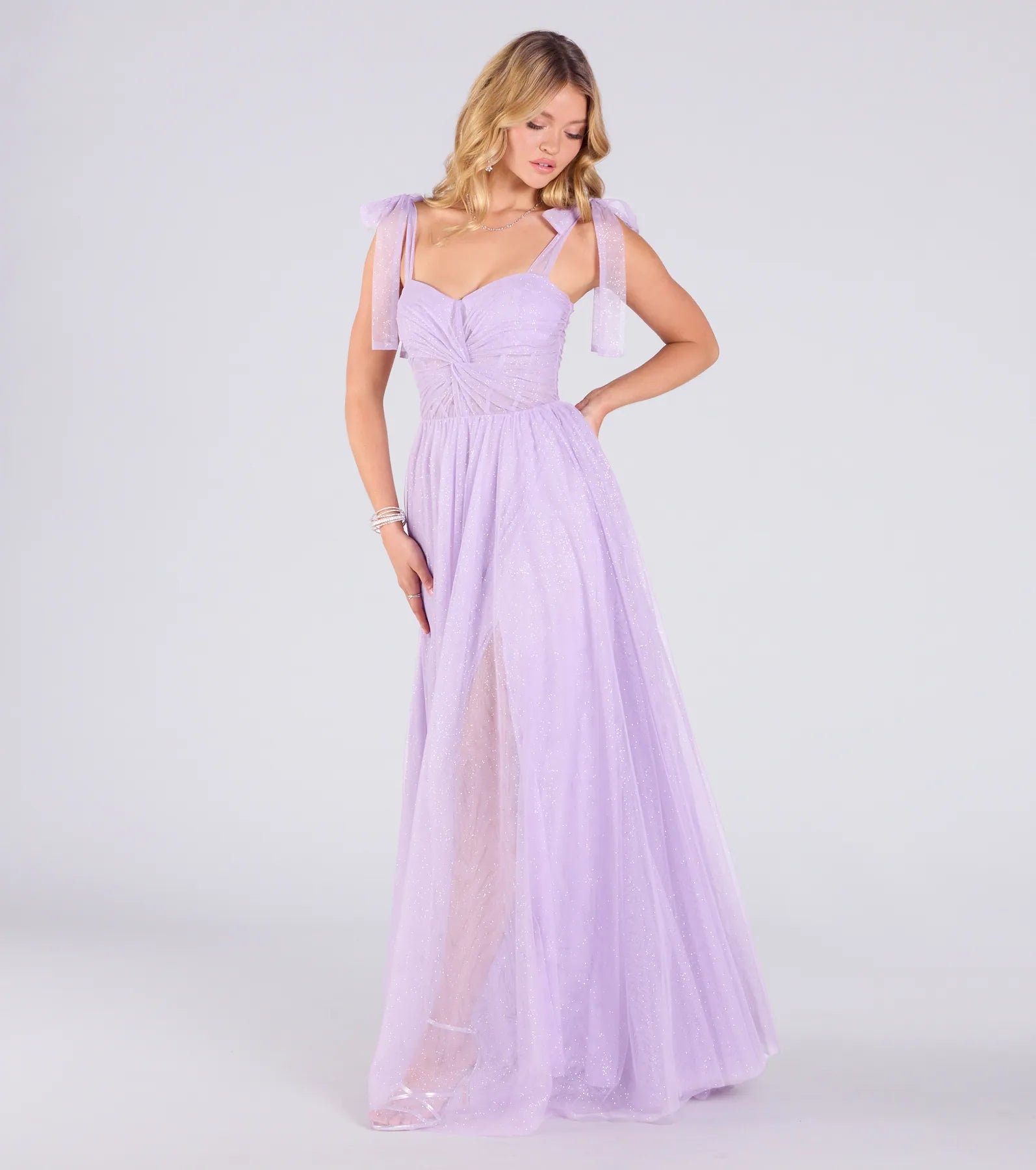 Ellery Glitter Tulle A-Line Formal Dress - Image 4