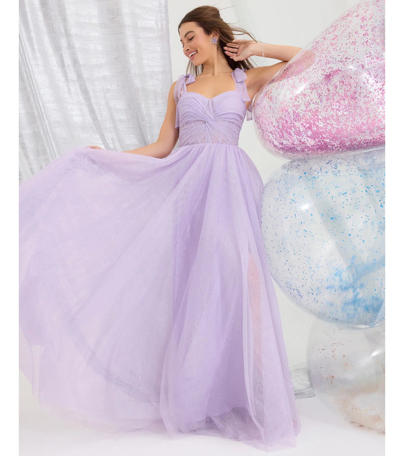 Ellery Glitter Tulle A-Line Formal Dress - Image 5