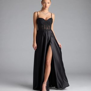Antonina Sweetheart Corset A-Line Satin Formal Dress