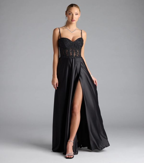 Antonina Sweetheart Corset A-Line Satin Formal Dress