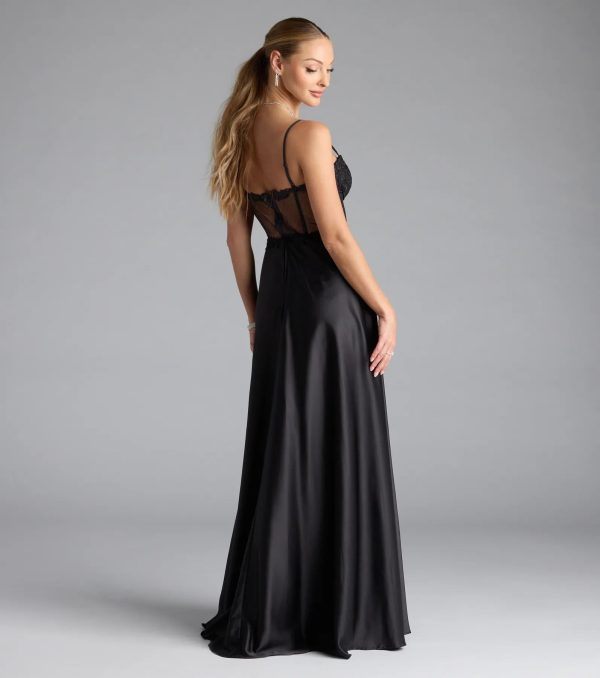 Antonina Sweetheart Corset A-Line Satin Formal Dress - Image 2