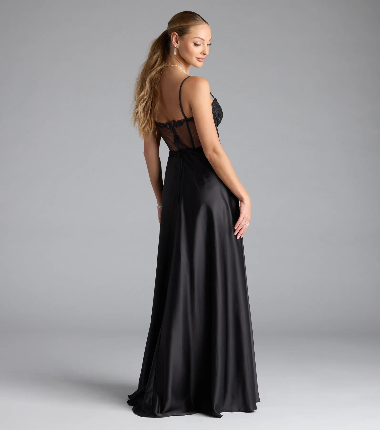Antonina Sweetheart Corset A-Line Satin Formal Dress - Image 2