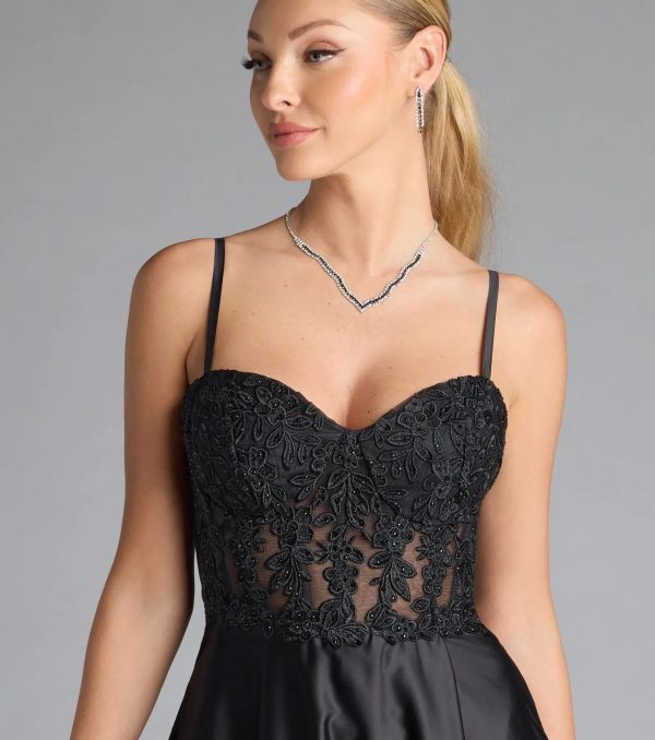 Antonina Sweetheart Corset A-Line Satin Formal Dress - Image 3