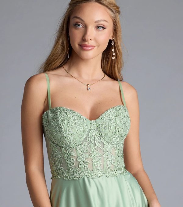 Antonina Sweetheart Corset A-Line Satin Formal Dress - Image 7