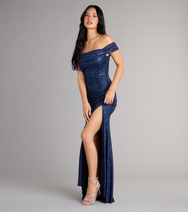 Alina Glitter Off-The-Shoulder Mermaid Formal Dress - Image 8