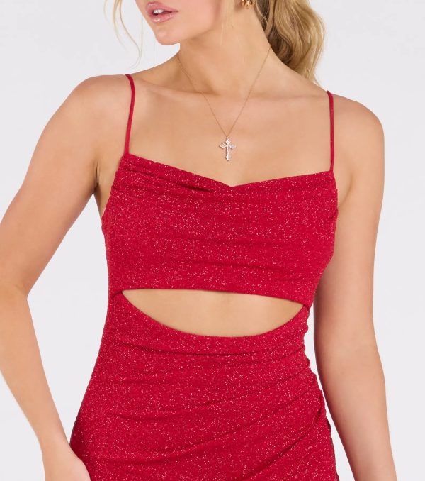 Harlow Cutout Slit Glitter Formal Dress - Image 8
