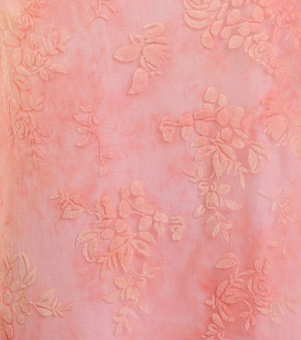 Kristina Floral Velvet Slit Formal Dress - Image 3