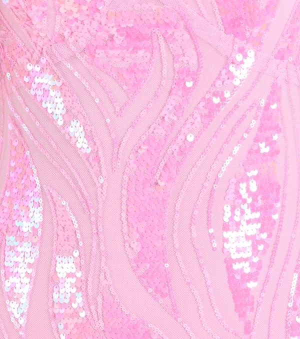 Acacia Iridescent Sequin Lace-Up Formal Dress - Image 7