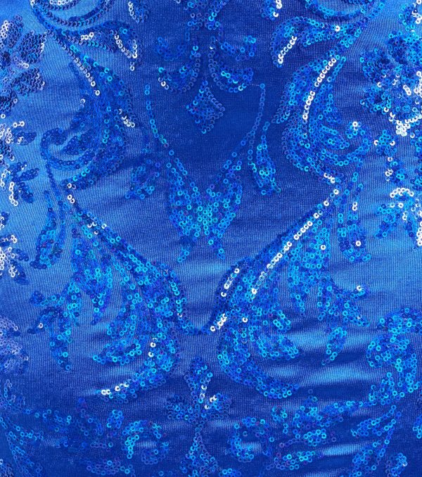 Marisol Lace-Up Column Sequin Satin Formal Dress - Image 15