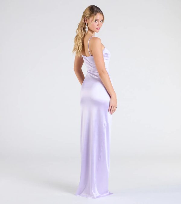 Mayra Formal Satin Slit Long Dress - Image 50