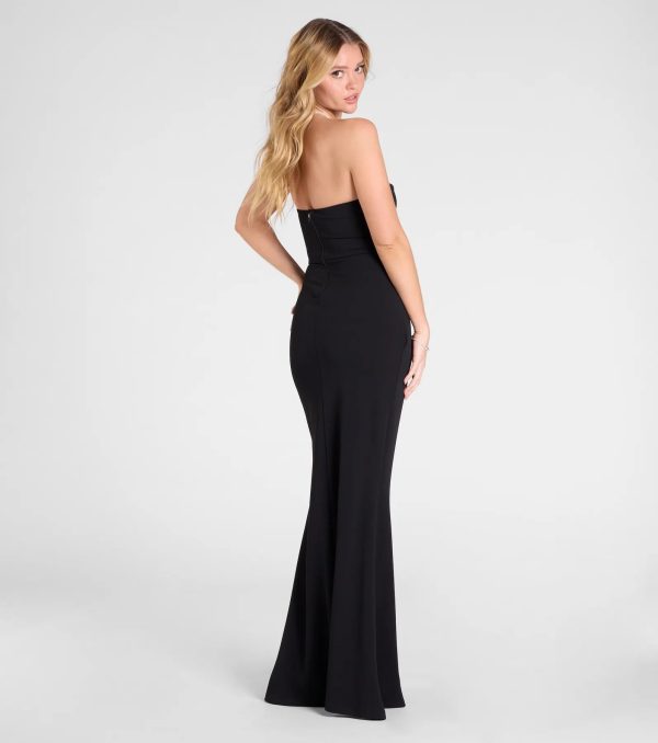 Maude Strapless High Slit Mermaid Dress - Image 2