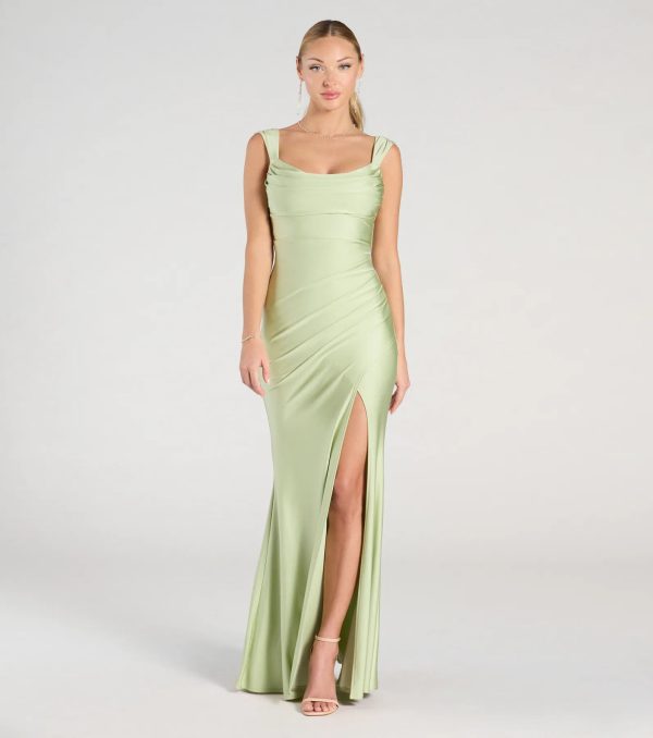 Kaitlin Low Back Slit Mermaid Formal Dress - Image 5