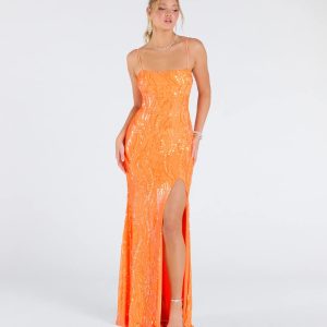 Ashleigh Lace-Up Corset Sequin Formal Dress