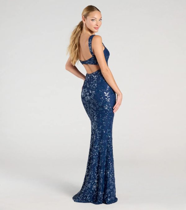 Darlene Cutout Back Bodycon Sequin Formal Dress - Image 8