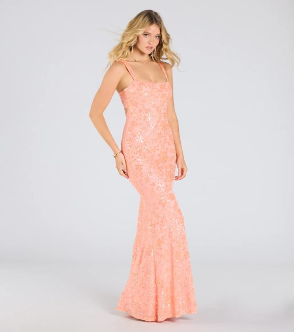 Darlene Cutout Back Bodycon Sequin Formal Dress - Image 4