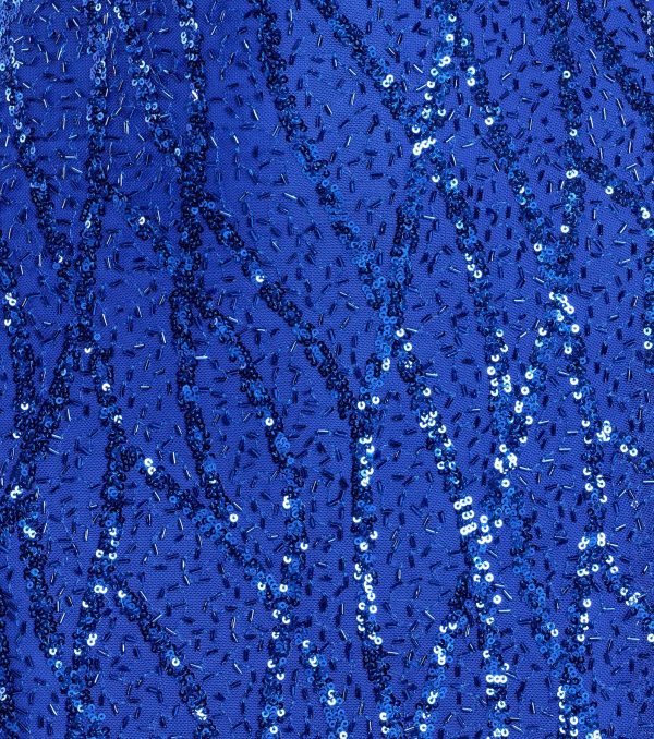 Alexa Lace-Up Slit Sequin Formal Dress - Image 4