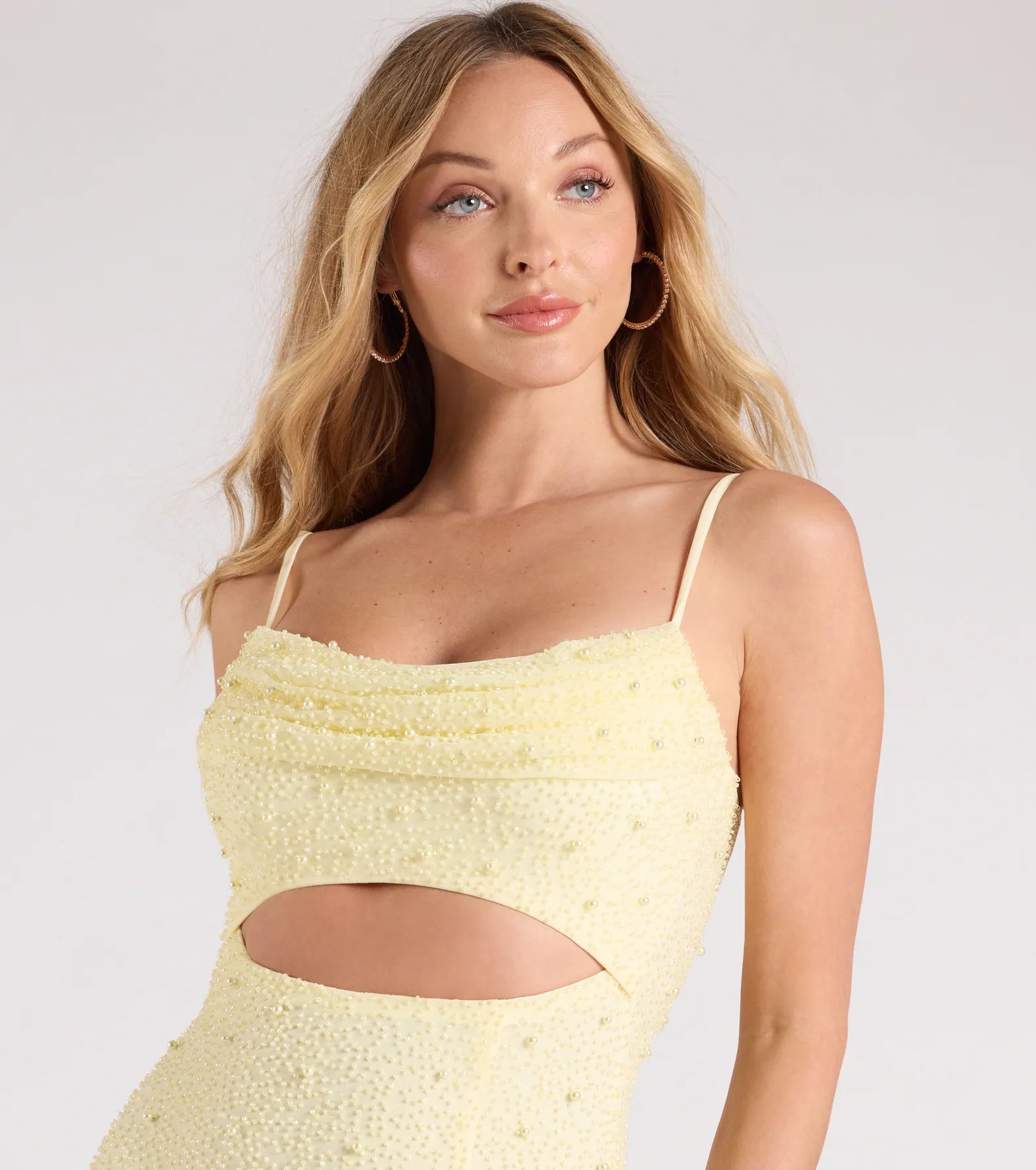 Marine Cutout Slit Mermaid Beaded Formal Dress - Image 13