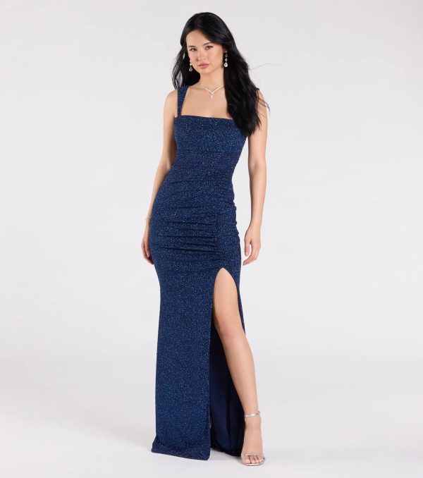 Drew Open Back Glitter Mermaid Dress - Image 9