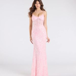 Rosalia Sweetheart Mermaid Sequin Formal Dress