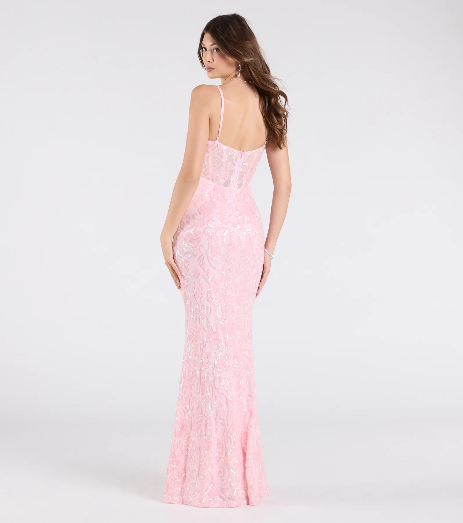 Rosalia Sweetheart Mermaid Sequin Formal Dress - Image 2