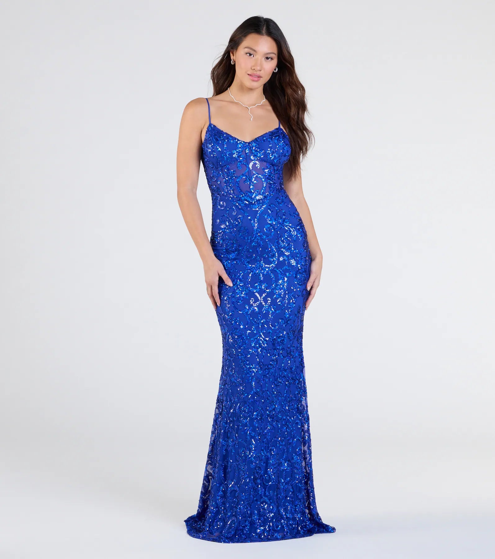 Rosalia Sweetheart Mermaid Sequin Formal Dress - Image 5
