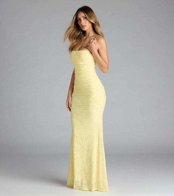 Alba Cowl Neck Mermaid Floral Formal Dress - Image 5