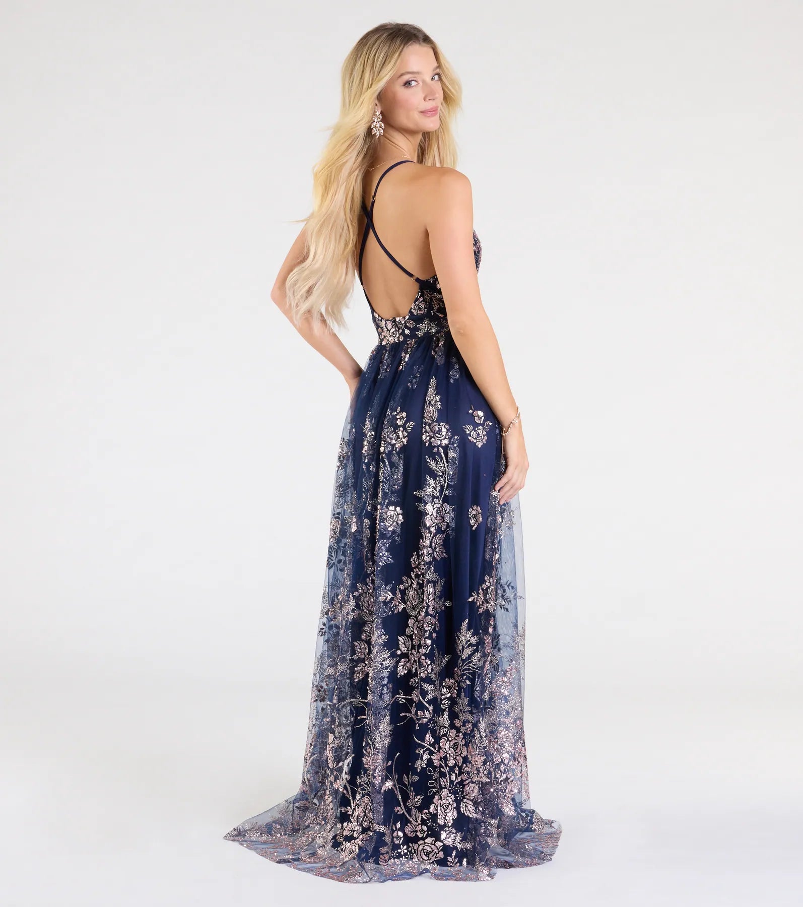 Ayva A-Line Glitter Sequin Tulle Formal Dress - Image 14