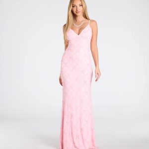 Amanda Tie-Back Mermaid Bow Formal Dress