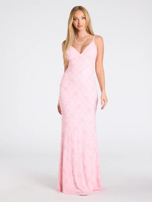 Amanda Tie-Back Mermaid Bow Formal Dress