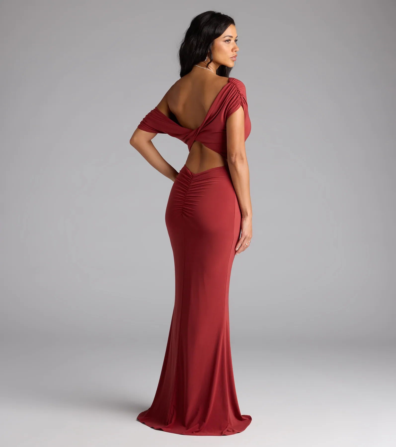Raven Off-Shoulder Cutout Mermaid Formal Dress - Image 2