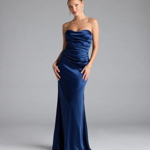 Colette Strapless Mermaid Satin Formal Dress