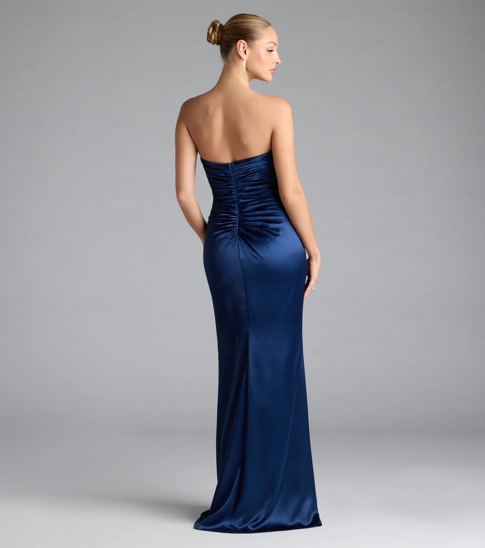 Colette Strapless Mermaid Satin Formal Dress - Image 2