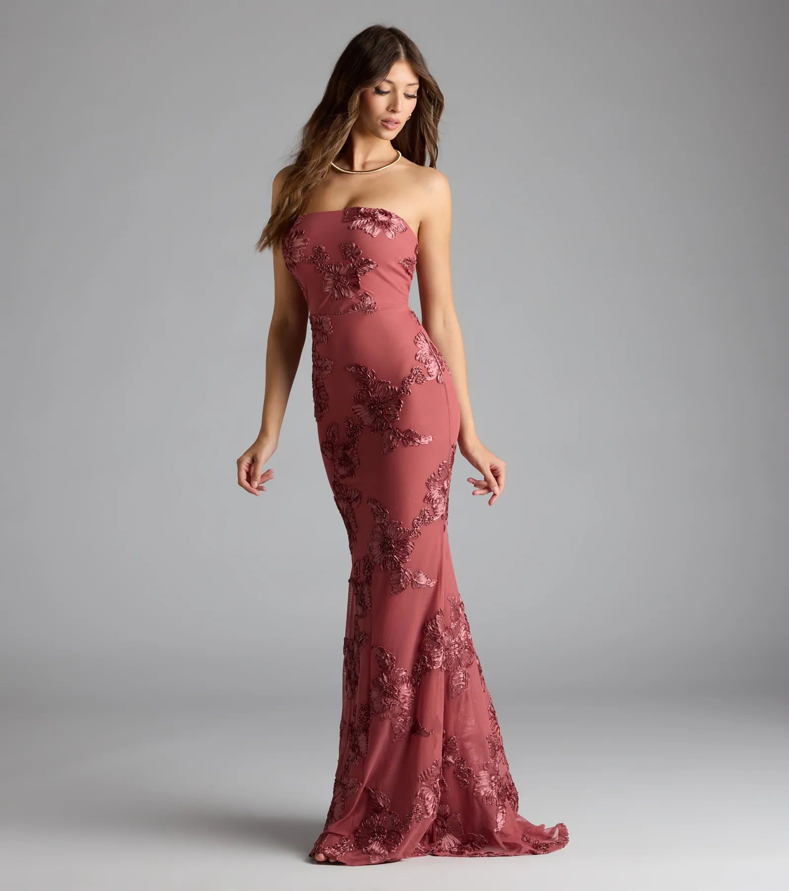 Ariela Lace-Up Cutout Mermaid Formal Dress - Image 4
