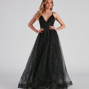 Vanessa V-Neck Tulle Gown