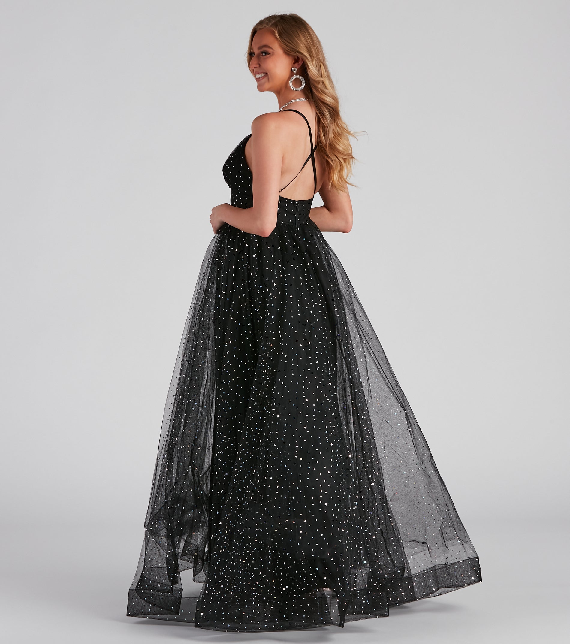Vanessa V-Neck Tulle Gown - Image 2