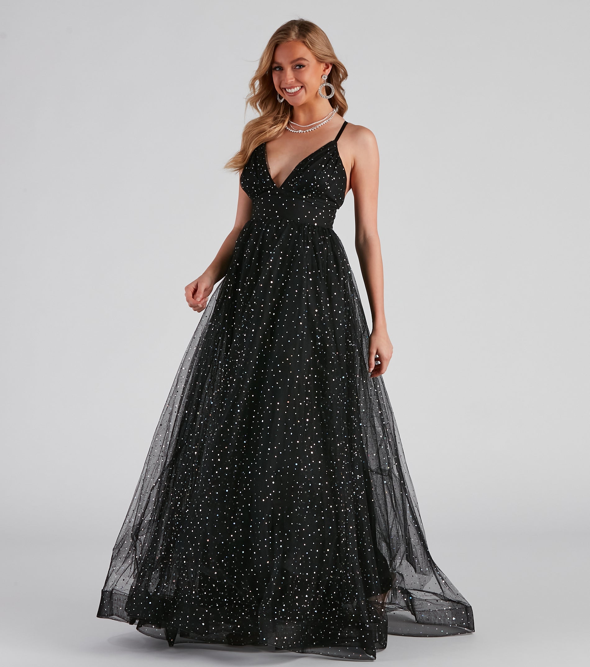 Vanessa V-Neck Tulle Gown - Image 3