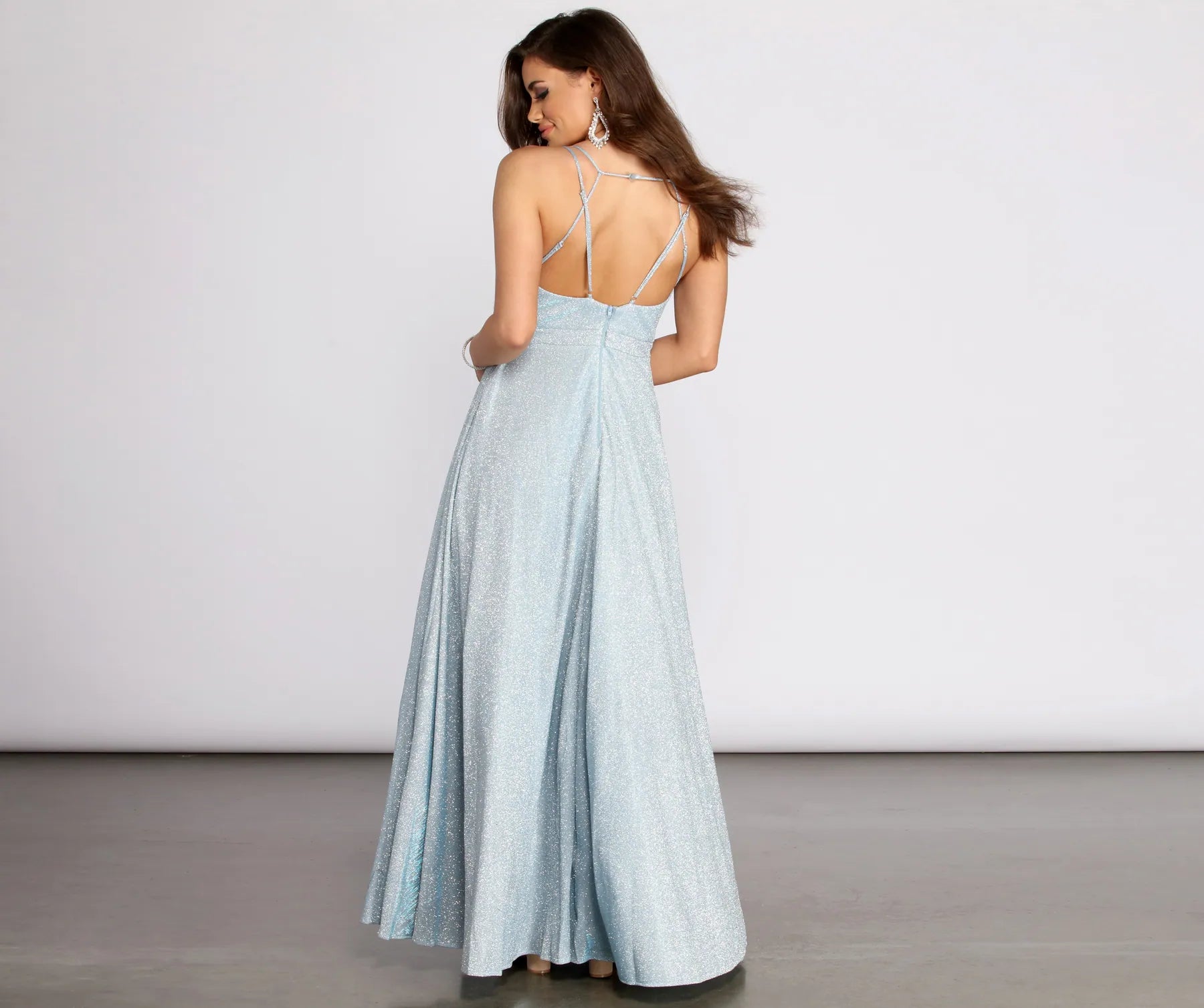Lisette Glitter Shine Pleated Ball Gown - Image 2