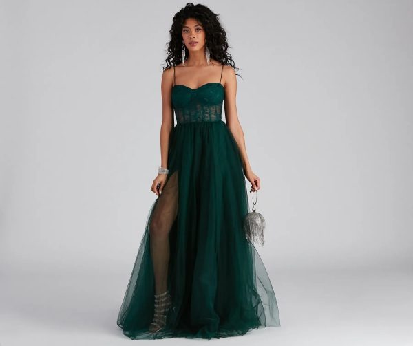 Hailey Formal Lace Bustier Dress - Image 3