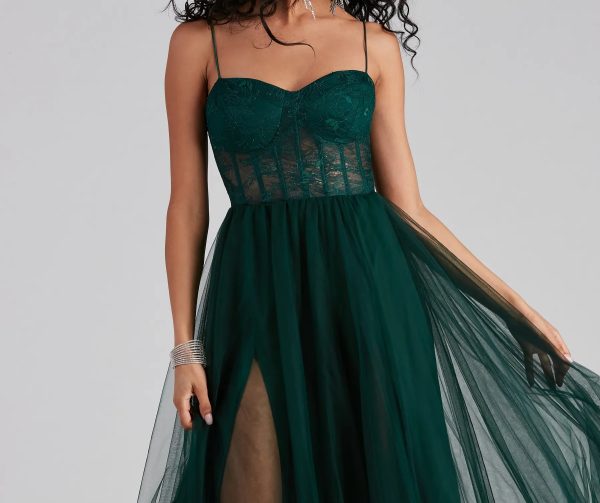 Hailey Formal Lace Bustier Dress - Image 4