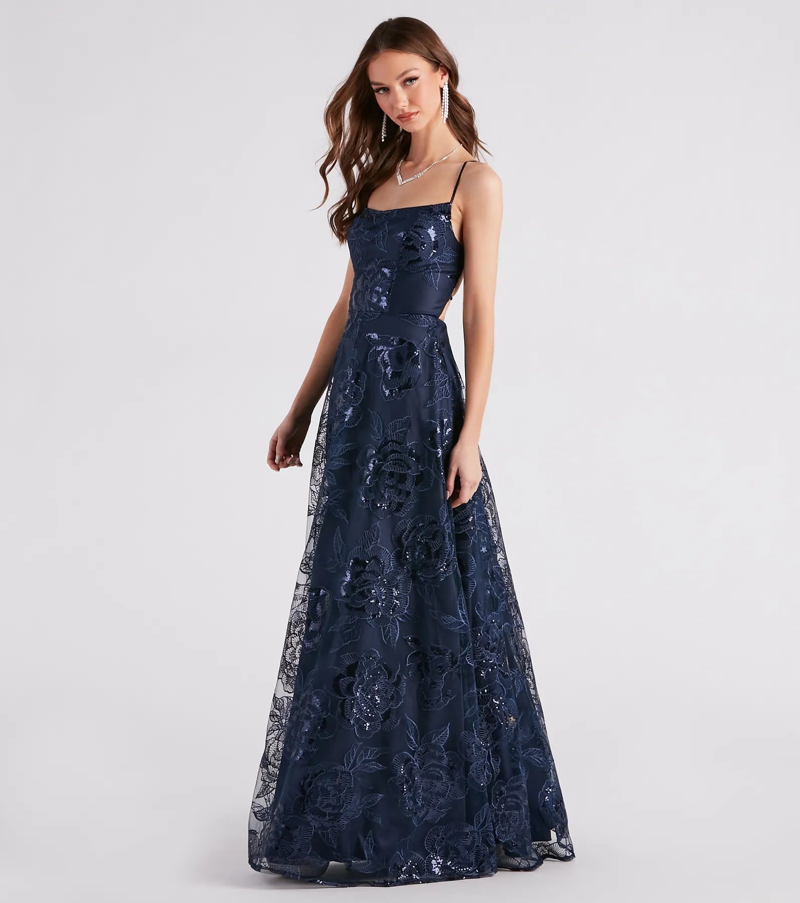 Helga Sequin Embroidered A-Line Ball Gown - Image 3