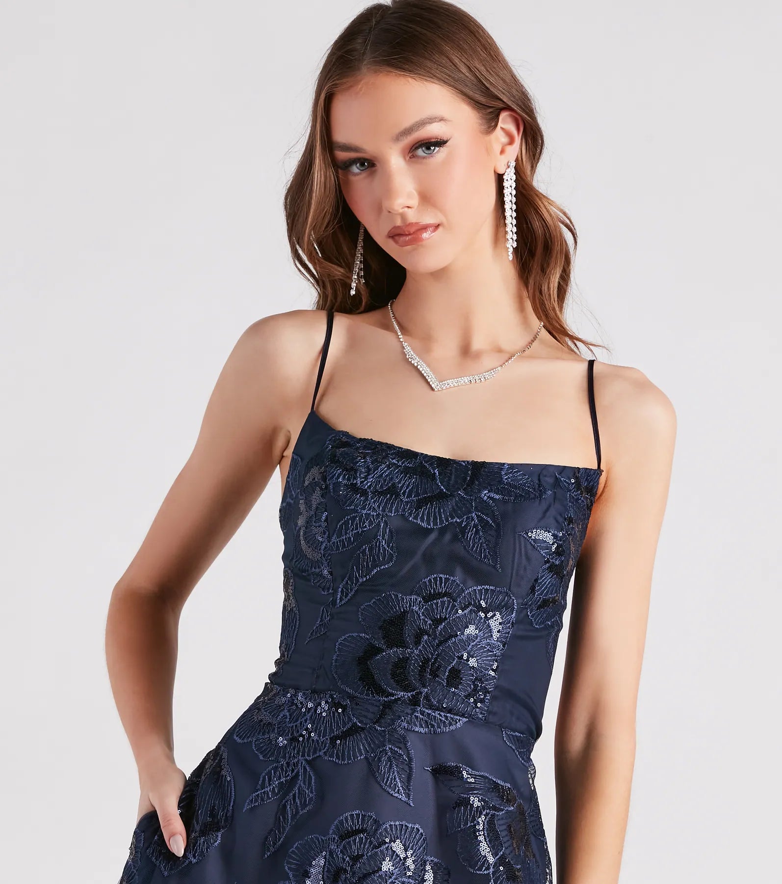 Helga Sequin Embroidered A-Line Ball Gown - Image 4