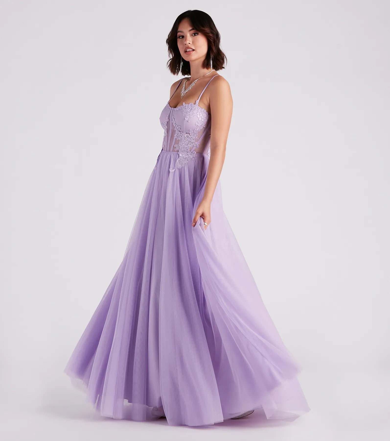 Alexandra Rhinestone Embroidered Tulle Ball Gown - Image 7