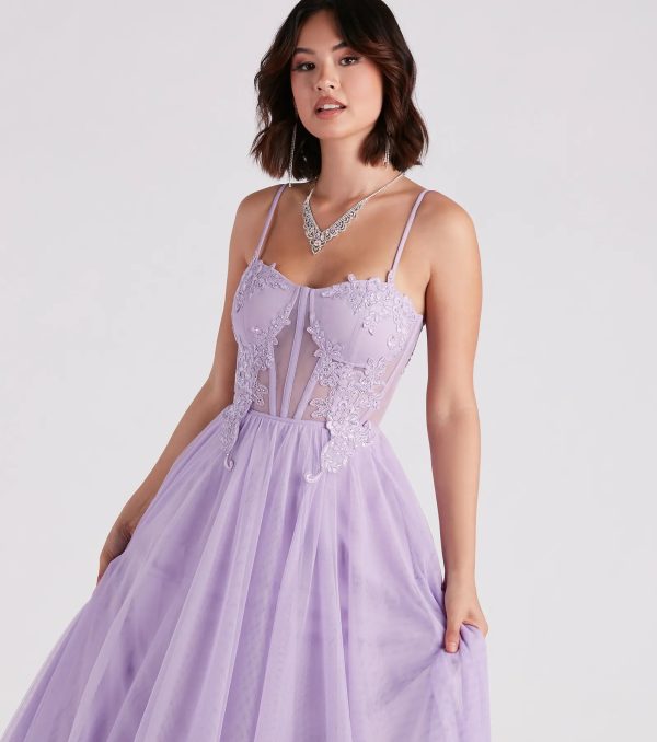 Alexandra Rhinestone Embroidered Tulle Ball Gown - Image 8