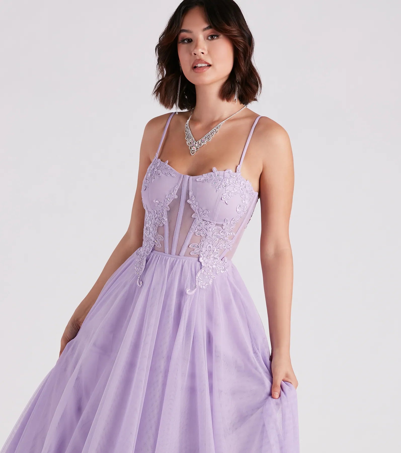 Alexandra Rhinestone Embroidered Tulle Ball Gown - Image 8