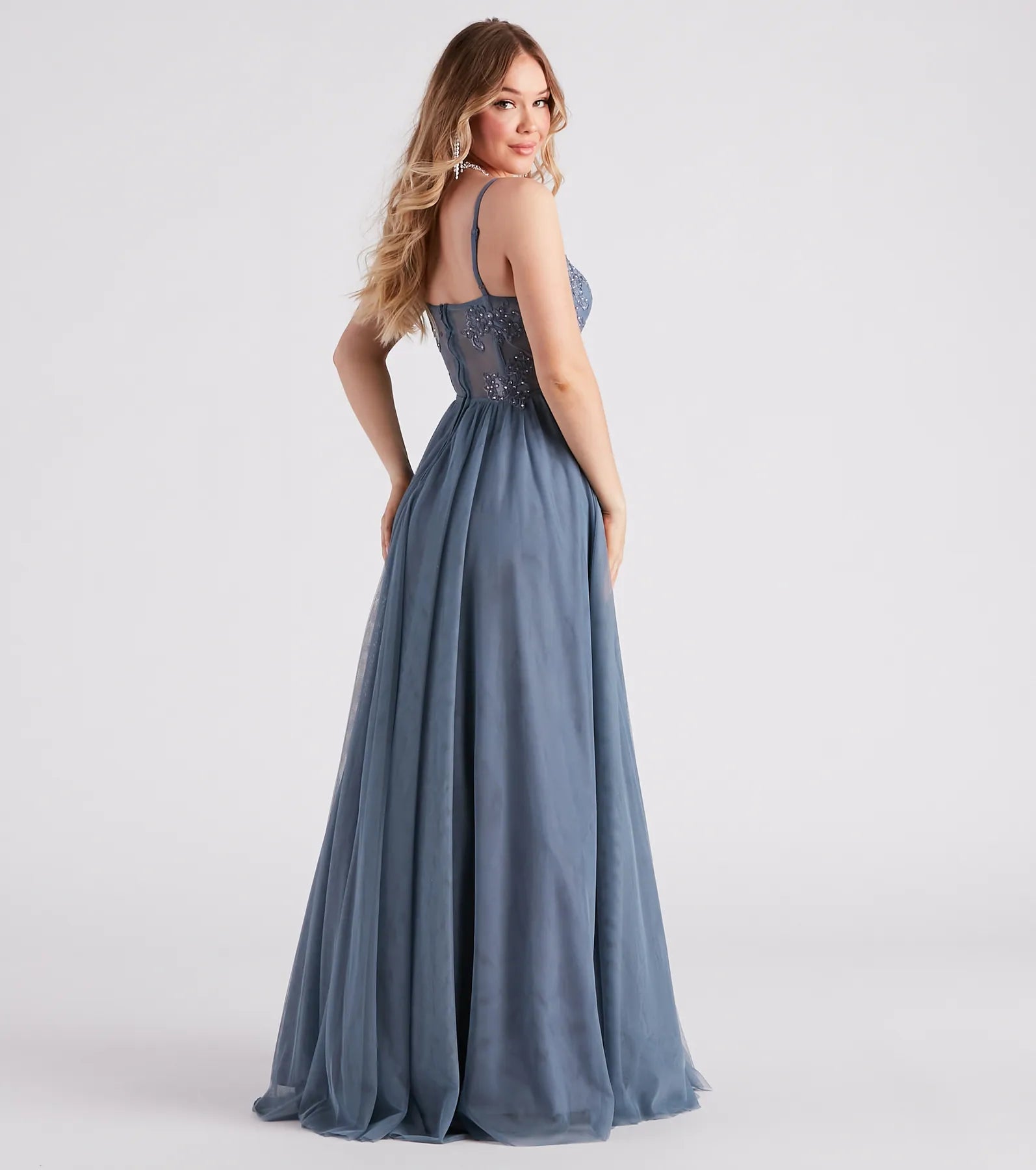 Alexandra Rhinestone Embroidered Tulle Ball Gown - Image 10