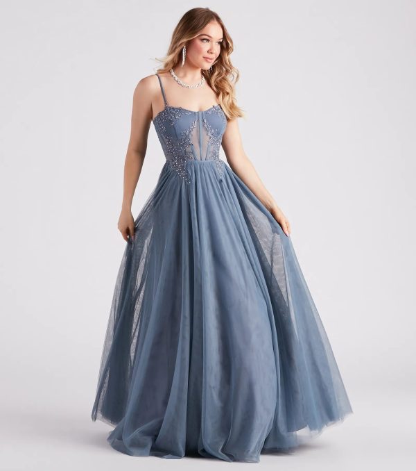 Alexandra Rhinestone Embroidered Tulle Ball Gown - Image 11
