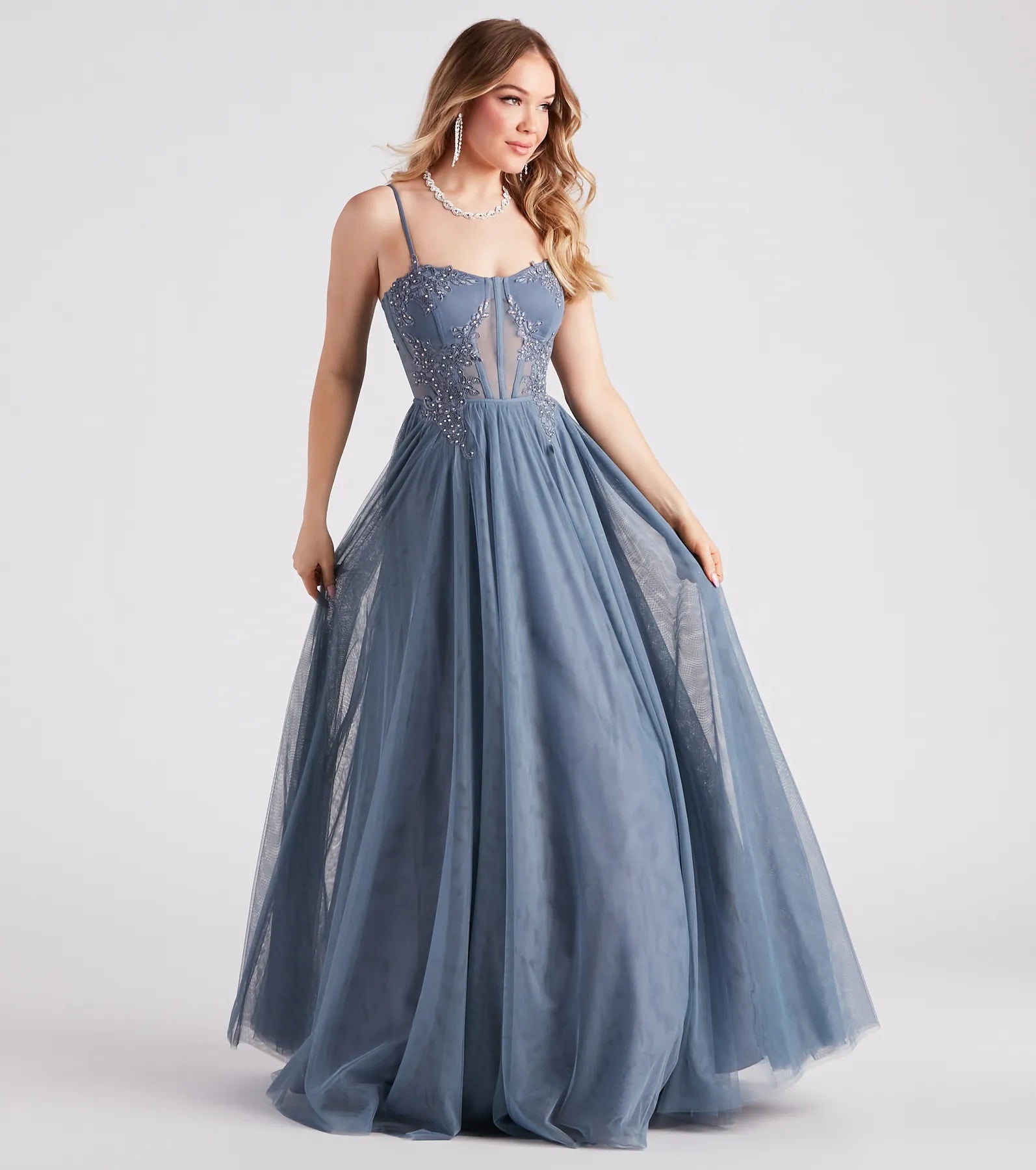 Alexandra Rhinestone Embroidered Tulle Ball Gown - Image 11