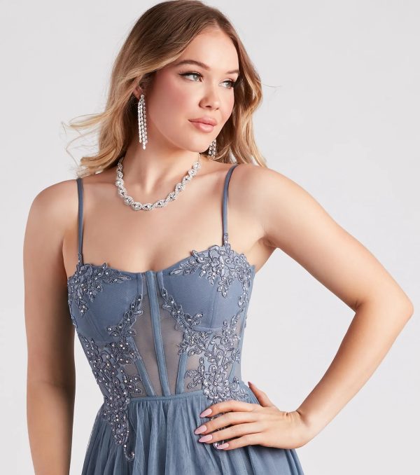 Alexandra Rhinestone Embroidered Tulle Ball Gown - Image 12